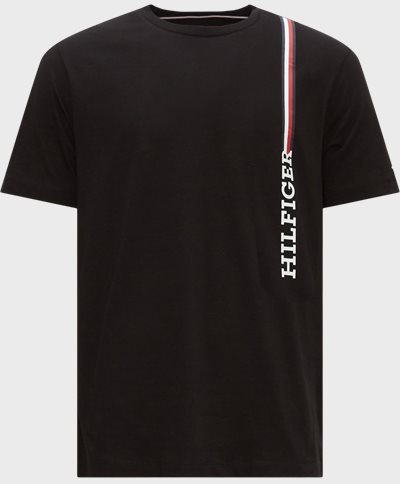 Tommy Hilfiger T-shirts 32118 RWB MONOTYPE VERTICAL STR Black
