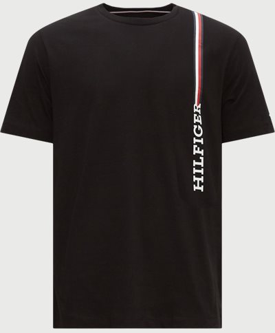 Tommy Hilfiger T-shirts 32118 RWB MONOTYPE VERTICAL STR Sort