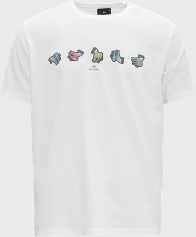 PS Paul Smith T-shirts 011R-LP4051 REG FIT ZEBRA REPEAT Hvid