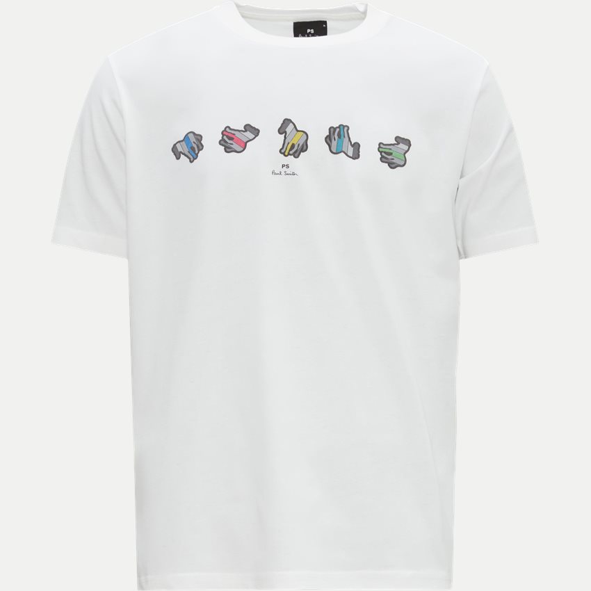 PS Paul Smith T-shirts 011R-LP4051 REG FIT ZEBRA REPEAT HVID