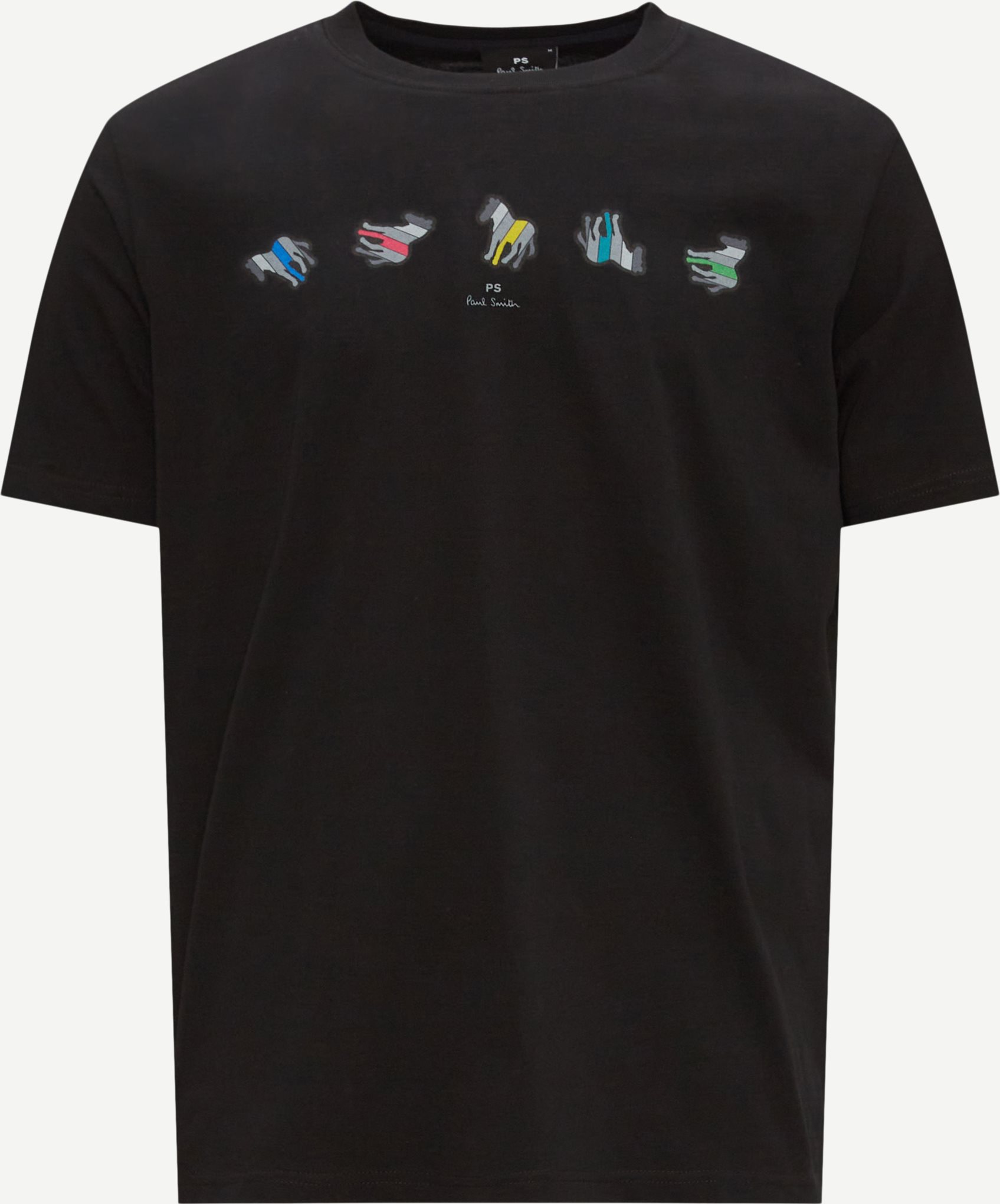 PS Paul Smith T-shirts 011R-LP4051 REG FIT ZEBRA REPEAT Svart