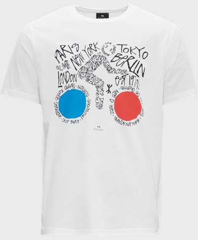 PS Paul Smith T-shirts 011R-LP4055 REG FIT TSHIRT CYCLIST White
