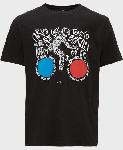 PS Paul Smith T-shirts 011R-LP4055 REG FIT TSHIRT CYCLIST Sort
