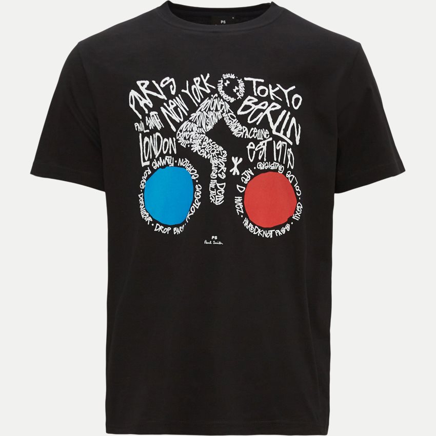 PS Paul Smith T-shirts 011R-LP4055 REG FIT TSHIRT CYCLIST SORT