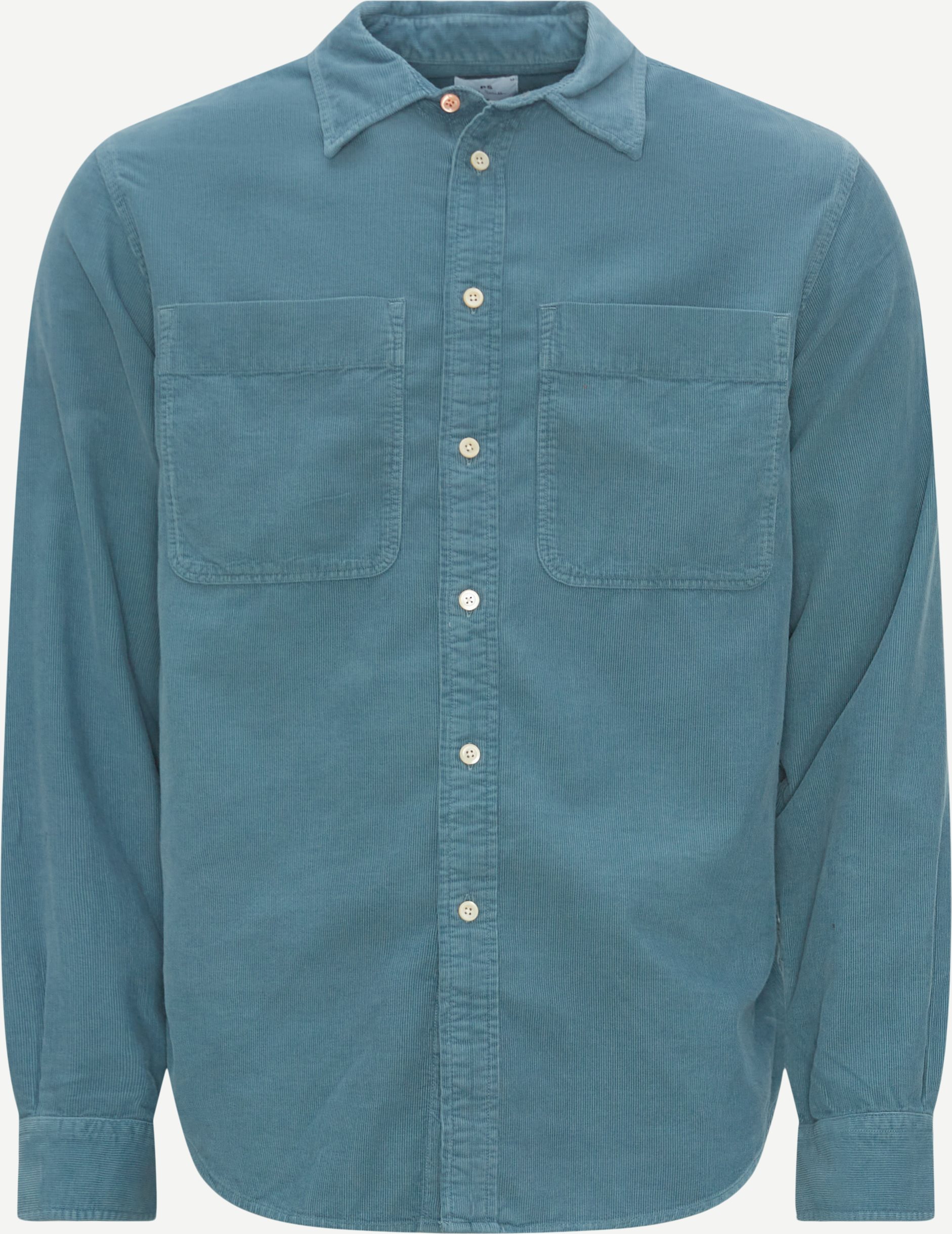 PS Paul Smith Shirts 450Y-L21879 MENS LS CASUAL FIT SHIRT Blue