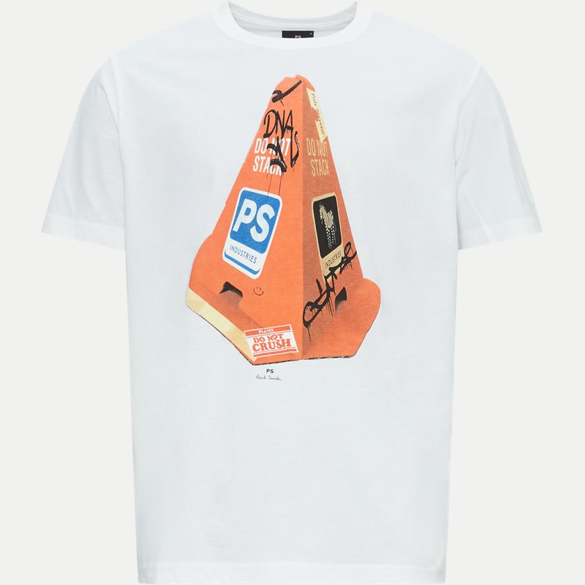PS Paul Smith T-shirts 011R-LP4252 MENS REG FIT T SHIRT PS CONE HVID