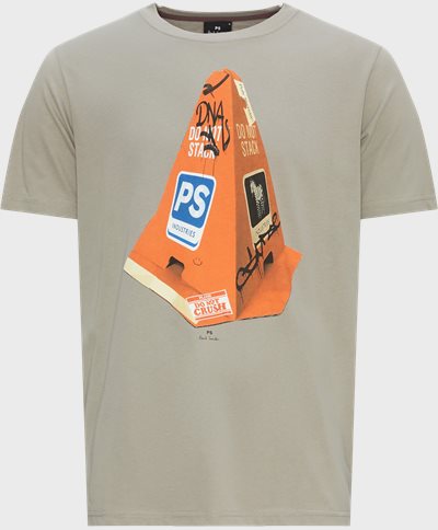 PS Paul Smith T-shirts 011R-LP4252 MENS REG FIT T SHIRT PS CONE Sand