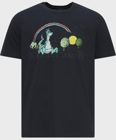 PS Paul Smith T-shirts 011R-LP4248 MENS REG FIT T SHIRT DRAGON Blå