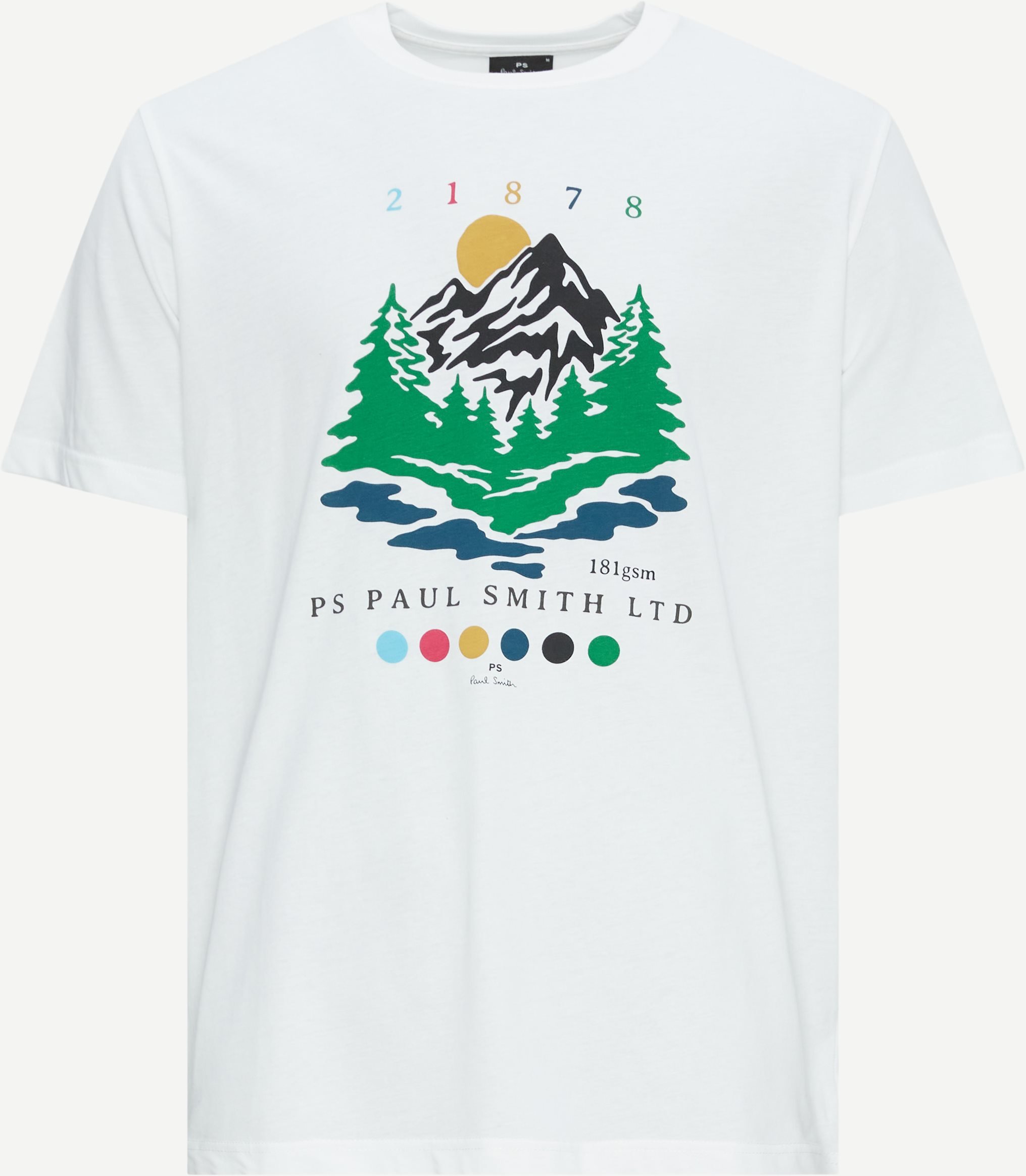 PS Paul Smith T-shirts 011R-LP4249 MENS REG FIT T SHIRT 21878 MT Hvid
