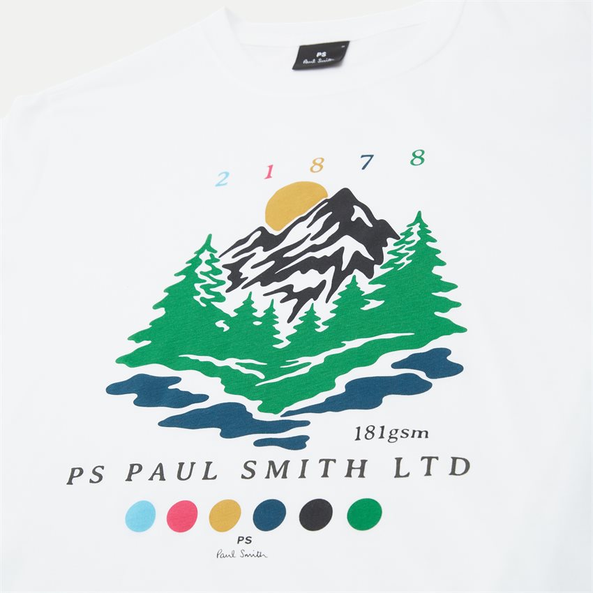 PS Paul Smith T-shirts 011R-LP4249 MENS REG FIT T SHIRT 21878 MT HVID