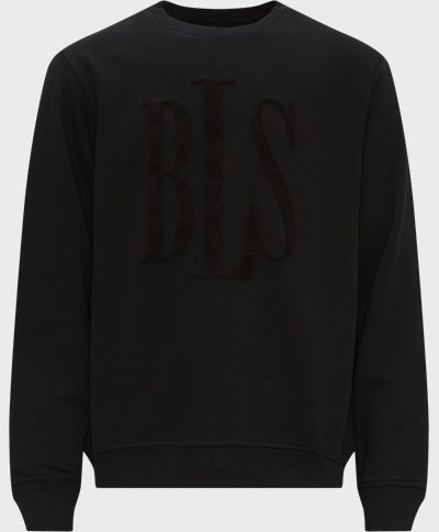 BLS Sweatshirts CLASSIC TONAL LOGO CREWNECK 202308047 Svart