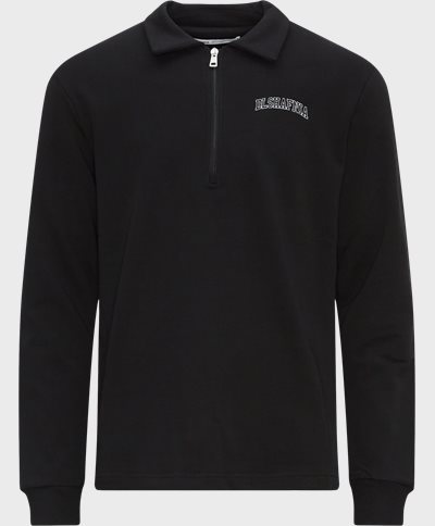 BLS Sweatshirts VARSITY OUTLINE QUARTERZIP 202308014 Black
