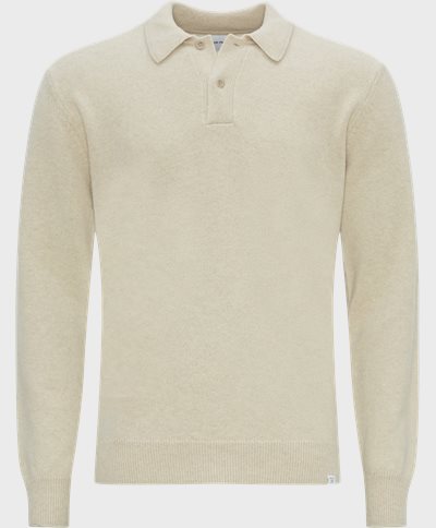 Norse Projects Strik N45-0536 LAMBSWOOL POLO Sand
