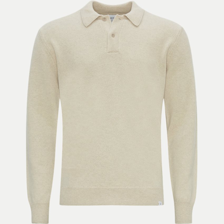 Norse Projects Strik N45-0536 LAMBSWOOL POLO SAND