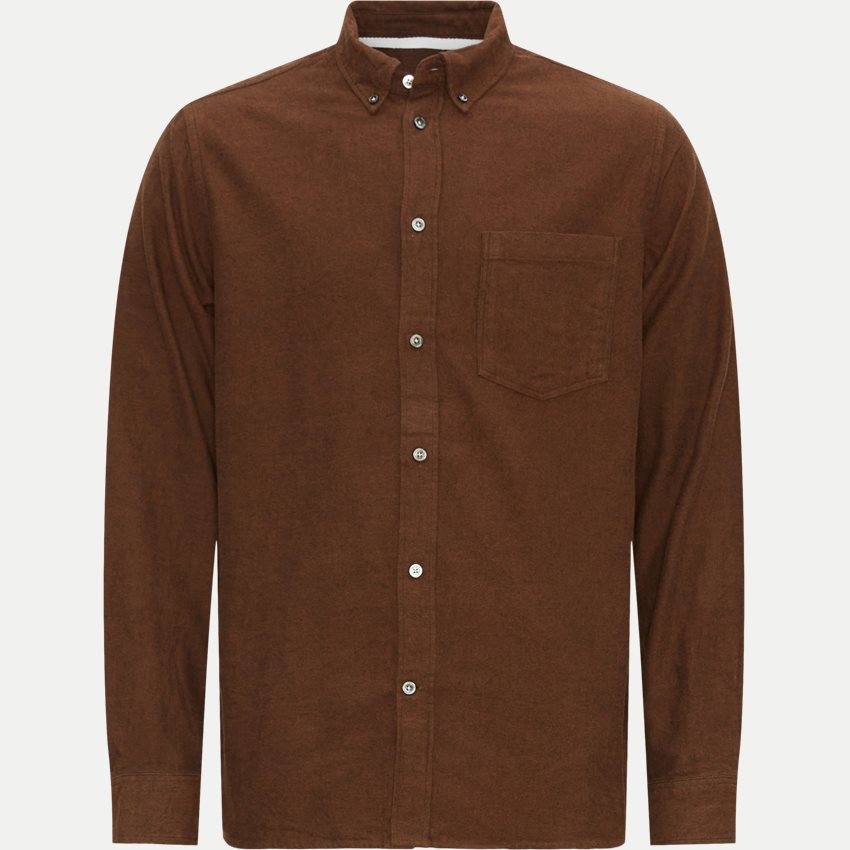 Norse Projects Shirts N40-0594 ANTON ORGANIC FLANNEL BRUN
