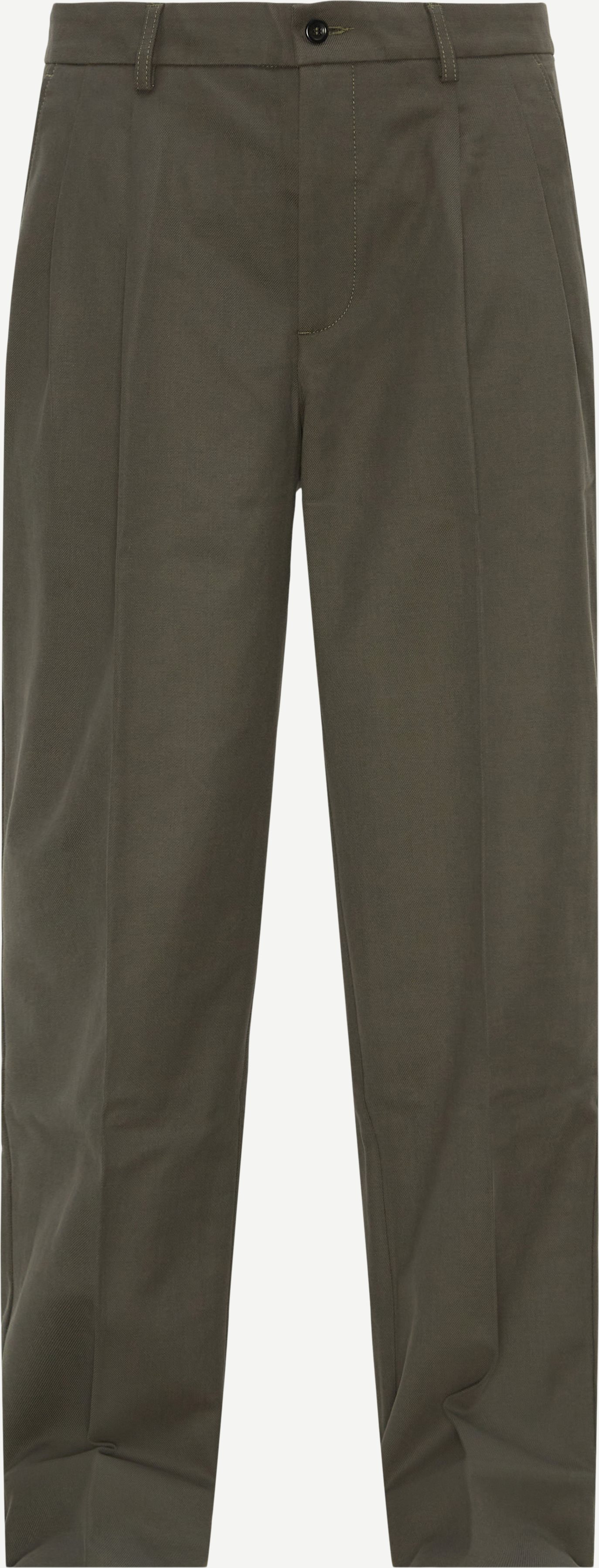 Norse Projects Trousers N25-0395 BENN RELAXED COTTON WOOL TWILL Army