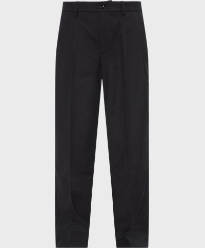 Norse Projects Trousers N25-0395 BENN RELAXED COTTON WOOL TWILL Black