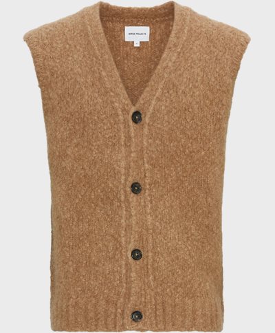 Norse Projects Vests N45-0590 AUGUST FLAME ALPACA Brown