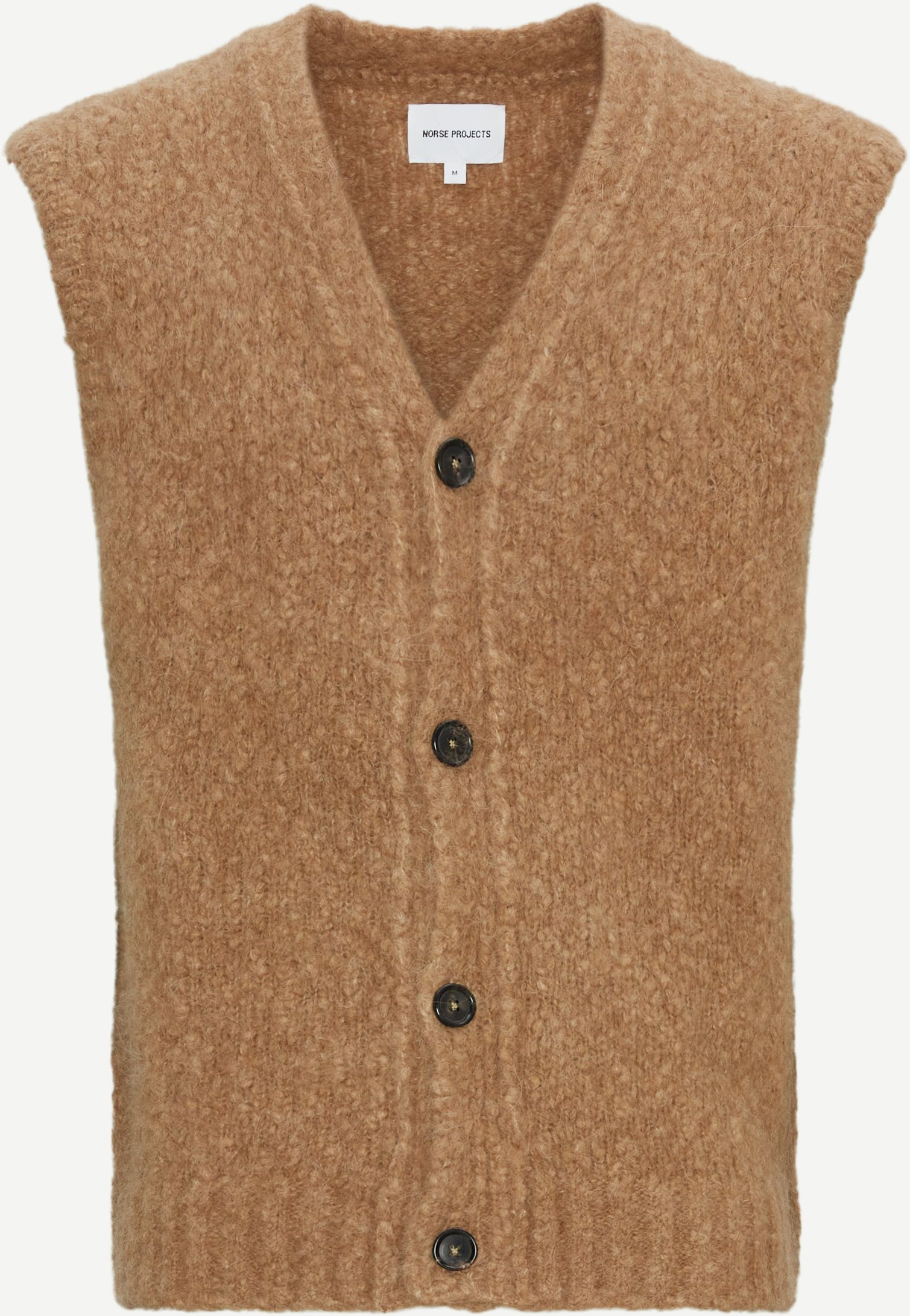 Norse Projects Vests N45-0590 AUGUST FLAME ALPACA Brown