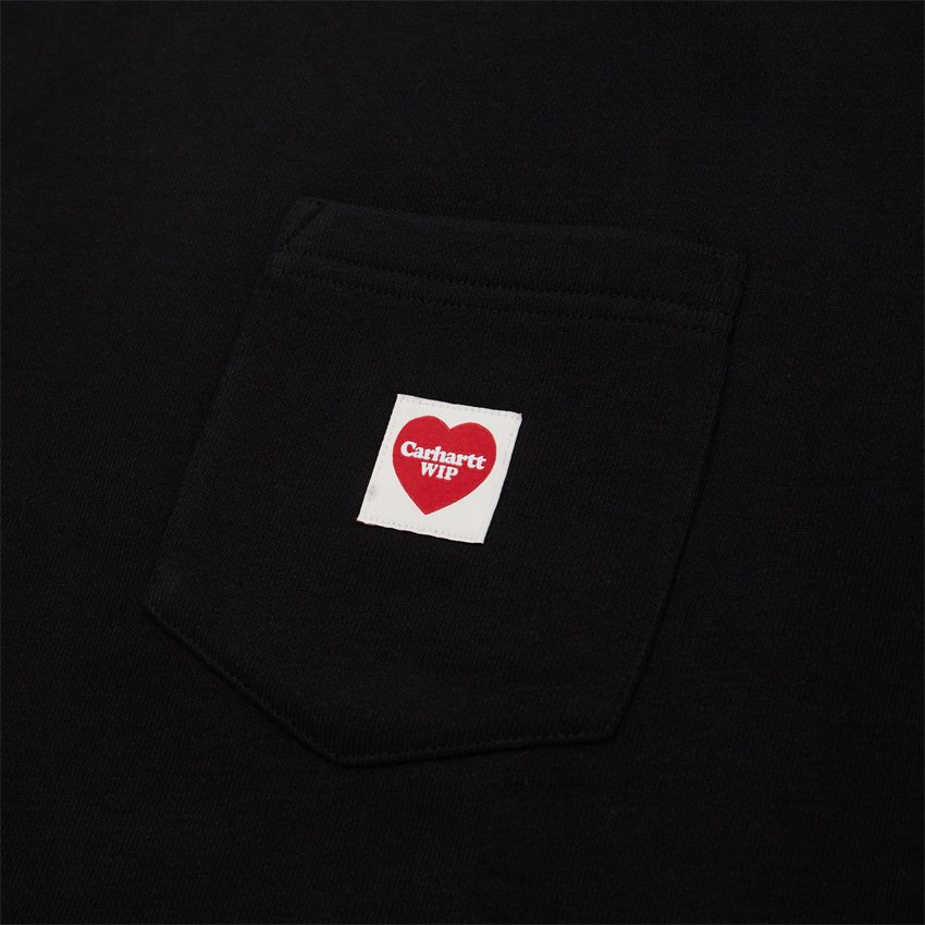 Carhartt WIP Sweatshirts HEART POCKET SWEAT I032315 BLACK