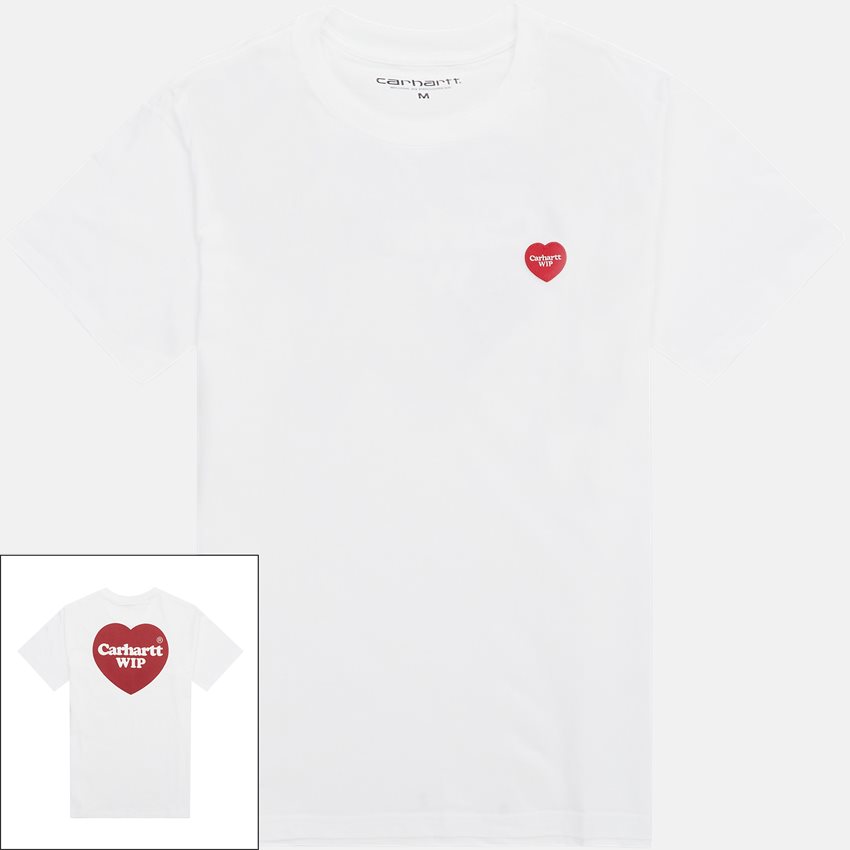 S/S DOUBLE HEART T-SHIRT I032155 T-shirts WHITE 450 DKK