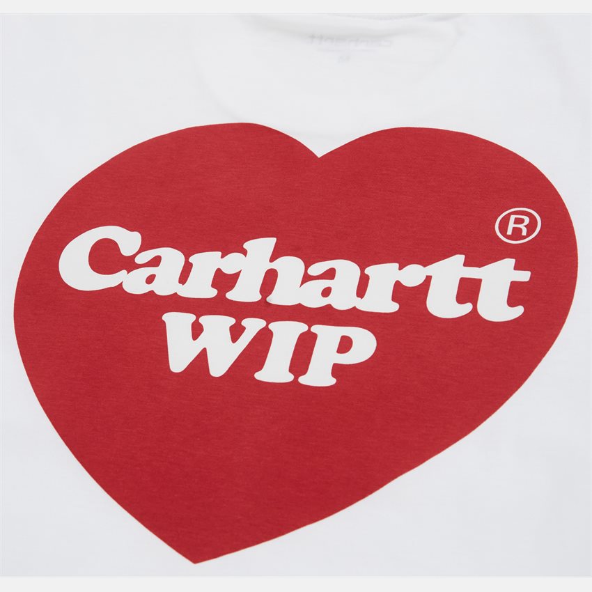 Carhartt WIP T-shirts S/S DOUBLE HEART T-SHIRT  I032155 WHITE