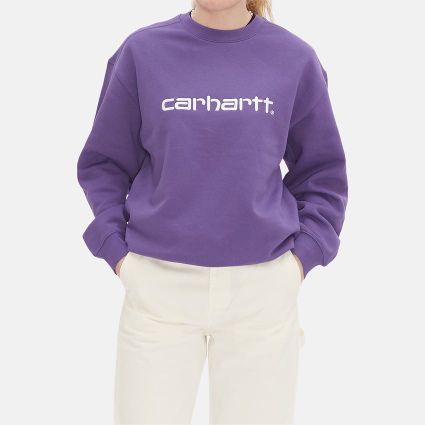 moderat skuffe omgive W CARHARTT SWEAT I027475 Sweatshirts ARRENGA/WHITE fra Carhartt WIP Women  700 DKK