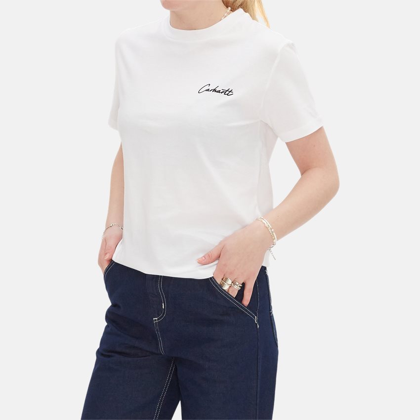 Carhartt WIP Women T-shirts W SS TAPOKA T-SHIRT I031617 WHITE/BLACK