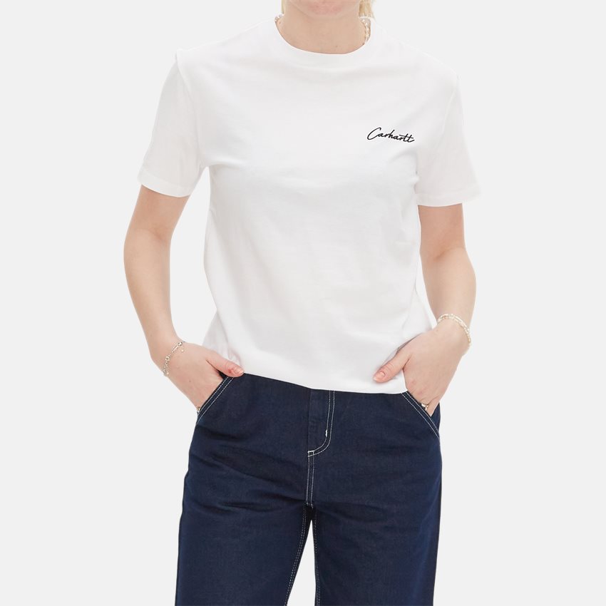 Carhartt WIP Women T-shirts W SS TAPOKA T-SHIRT I031617 WHITE/BLACK