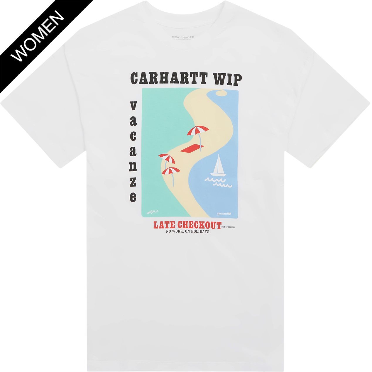 Carhartt WIP Women T-shirts W SS VACANZE T-SHIRT I031669 Vit