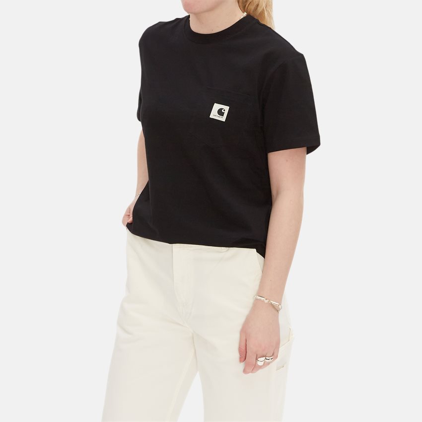 Carhartt WIP Women T-shirts W SS POCKET T-SHIRT I031832 BLACK