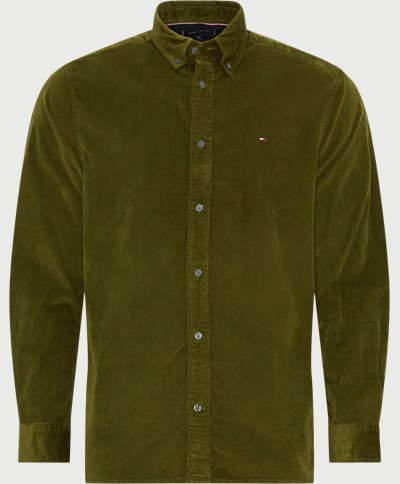 Tommy Hilfiger Shirts 32931 FLEX SOLID CORDUROY RF Green