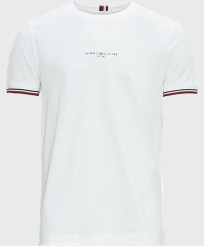 Tommy Hilfiger T-shirts 32584 TOMMY LOGO TIPPED TEE Vit
