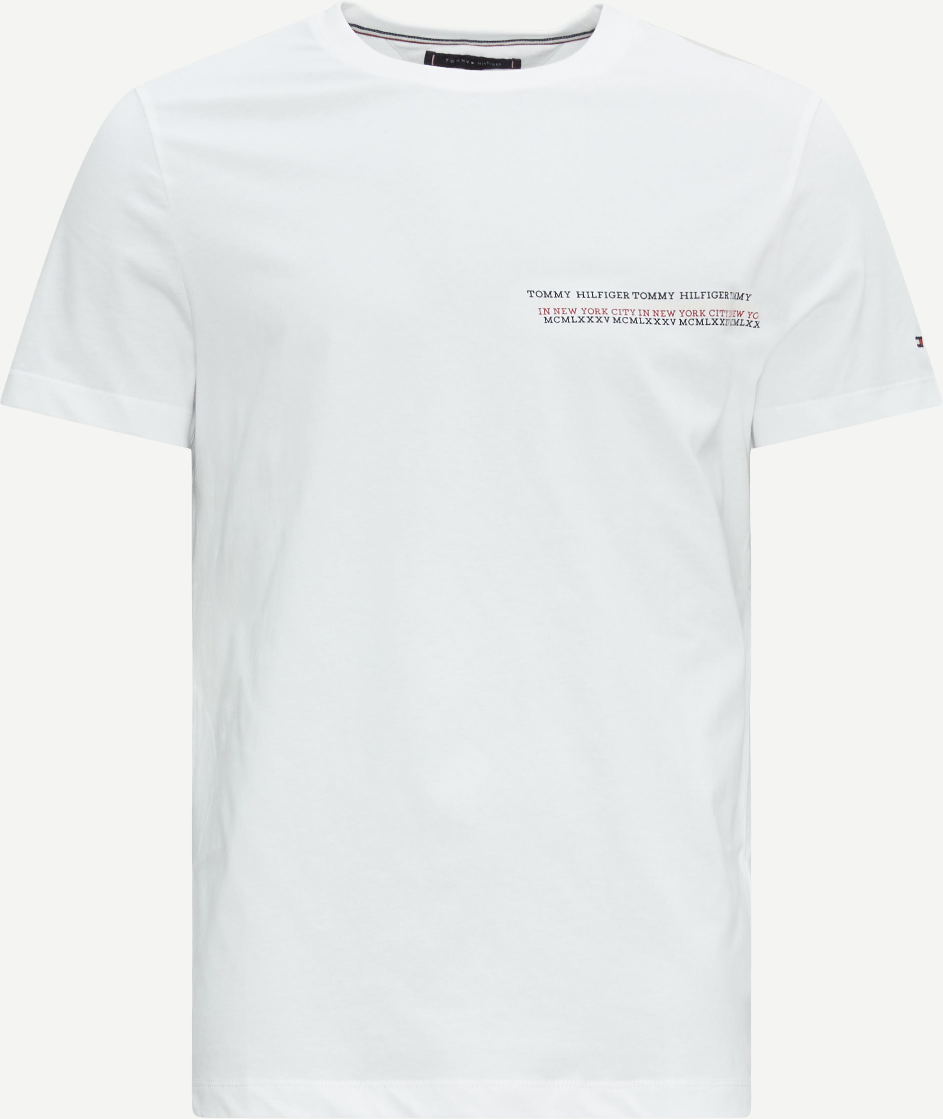 Tommy Hilfiger T-shirts 32595 SMALL CHEST STRIPE MONOTYPE White