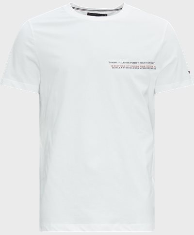 Tommy Hilfiger T-shirts 32595 SMALL CHEST STRIPE MONOTYPE Vit