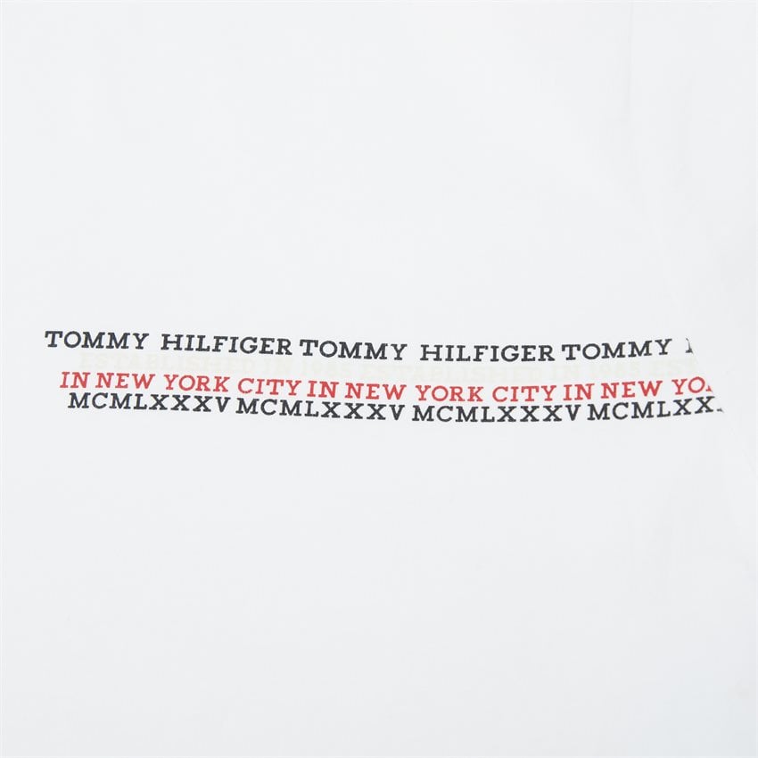 Tommy Hilfiger T-shirts 32595 SMALL CHEST STRIPE MONOTYPE HVID