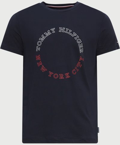 Tommy Hilfiger T-shirts 32602 MONOTYPE ROUNDLE TEE Blå