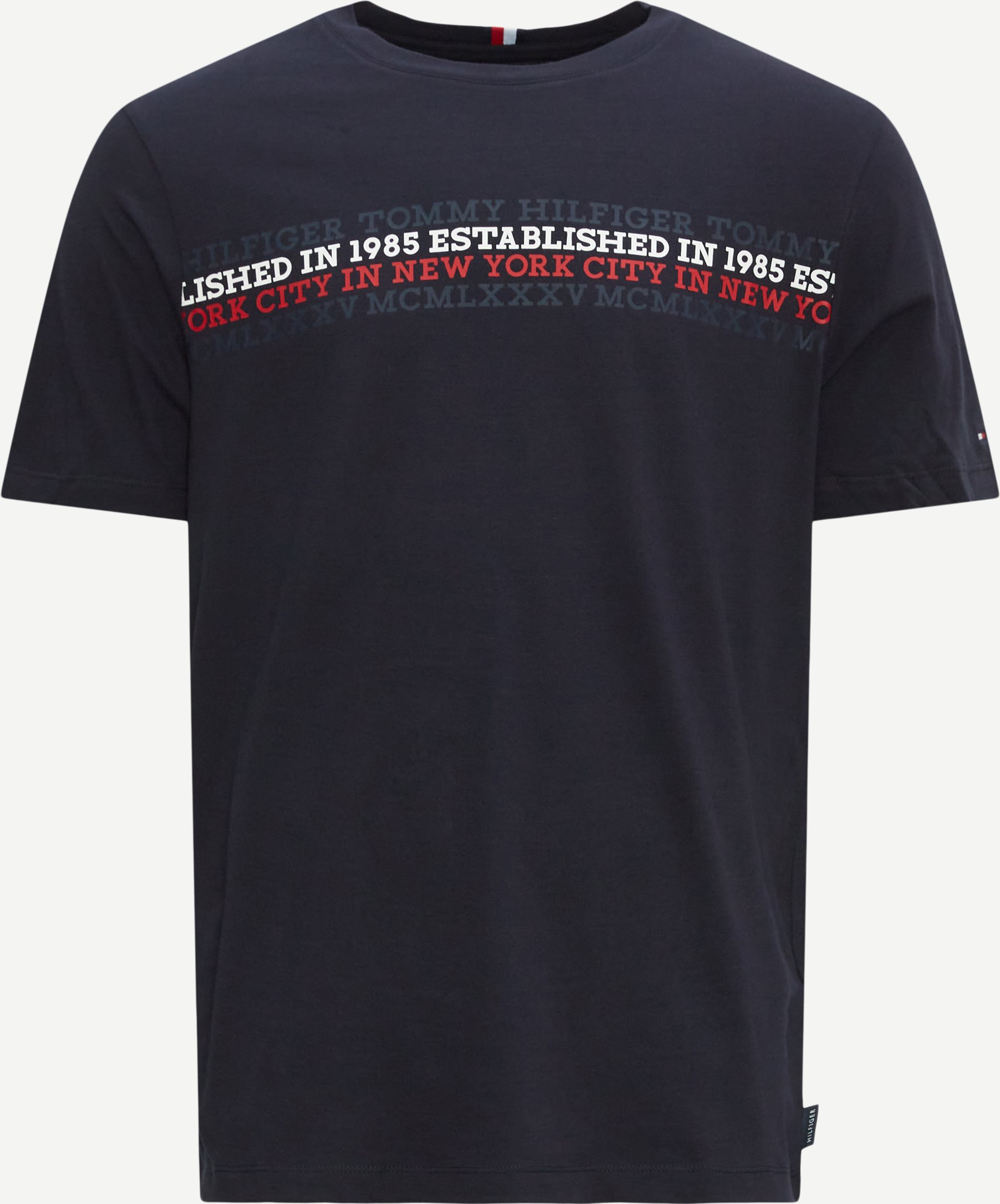 Tommy Hilfiger T-shirts 32618 CENTER CHEST STRIPE TEE Blå