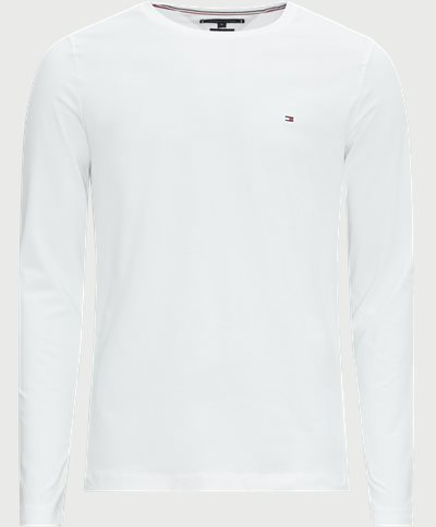 Tommy Hilfiger T-shirts 10804 STRETCH SLIM FIT LS TEE White