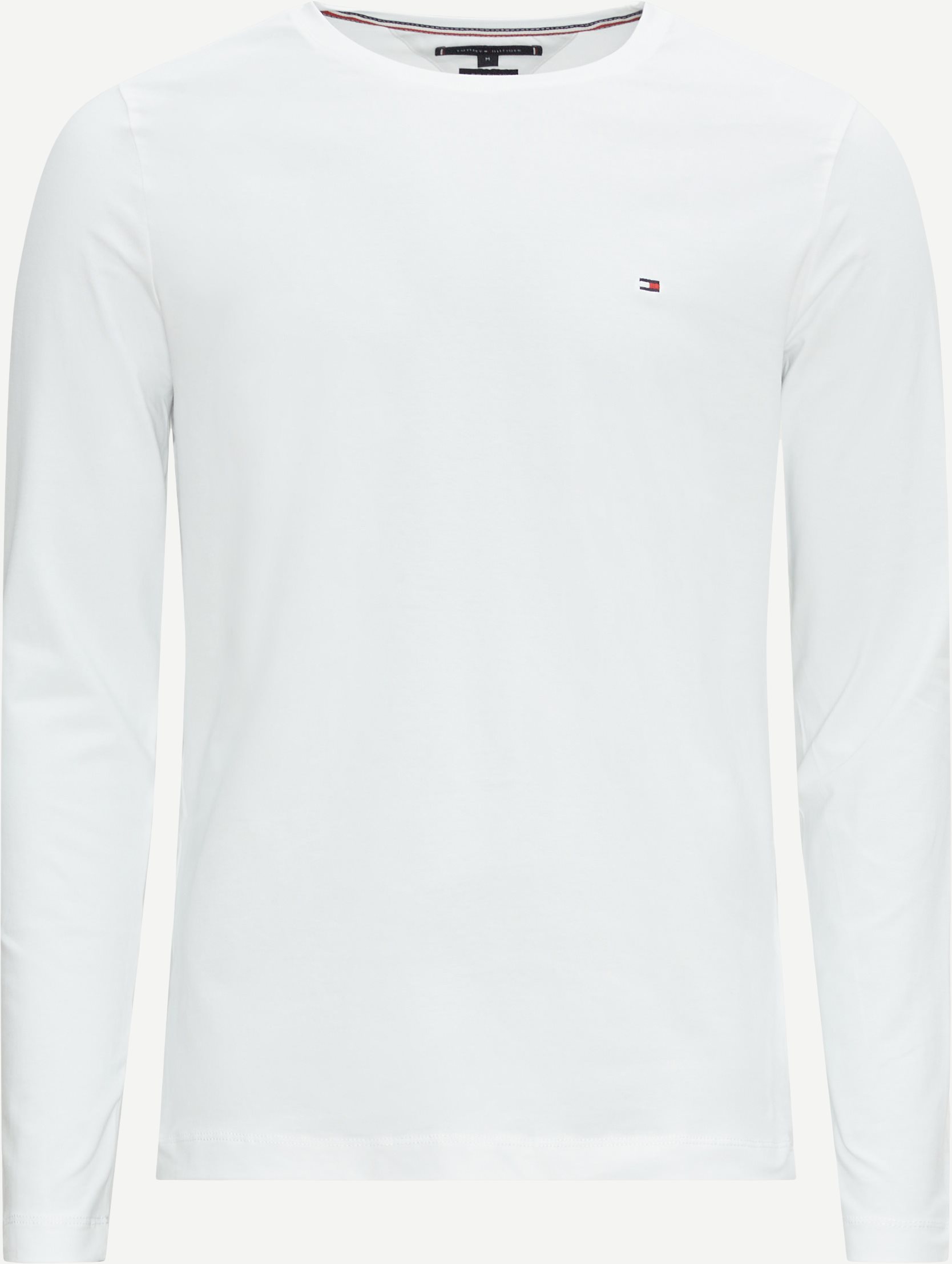 Tommy Hilfiger T-shirts 10804 STRETCH SLIM FIT LS TEE Hvid