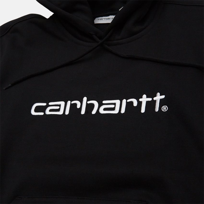 Carhartt WIP Sweatshirts HOODED CARHARTT SWEATSHIRT I030547 BLK/WHI
