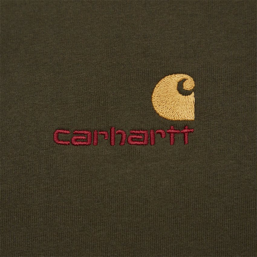 Carhartt WIP T-shirts L/S AMERICAN SCRIPT T-SHIRT I029955 PLANT