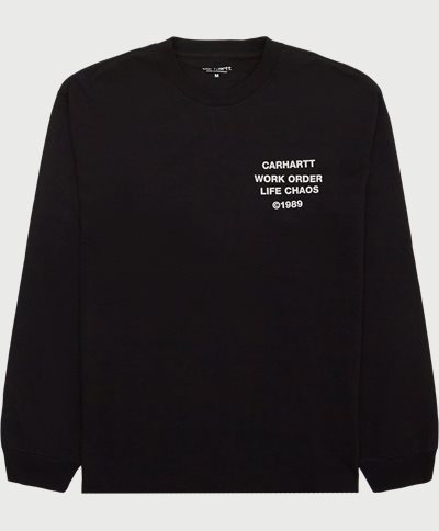 Carhartt WIP T-shirts L/S REVERSE HAMMER T-SHIRT I032392 Sort