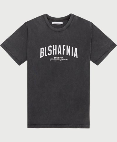 BLS T-shirts BACKSTAGE TEE WASHED 202308081 Svart