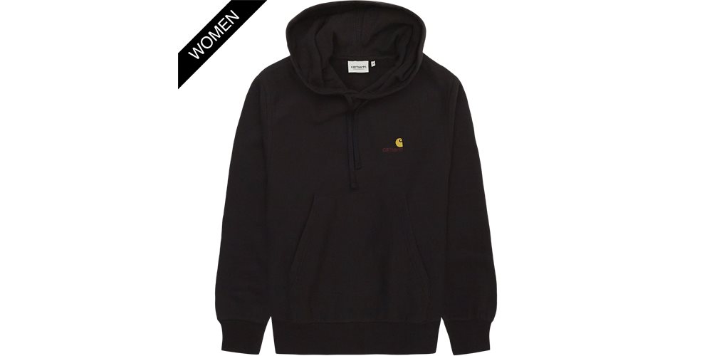 Carhartt WIP Hooded American Script Sweatshirt  Black – Page Hooded  American Script Sweatshirt – Carhartt WIP USA