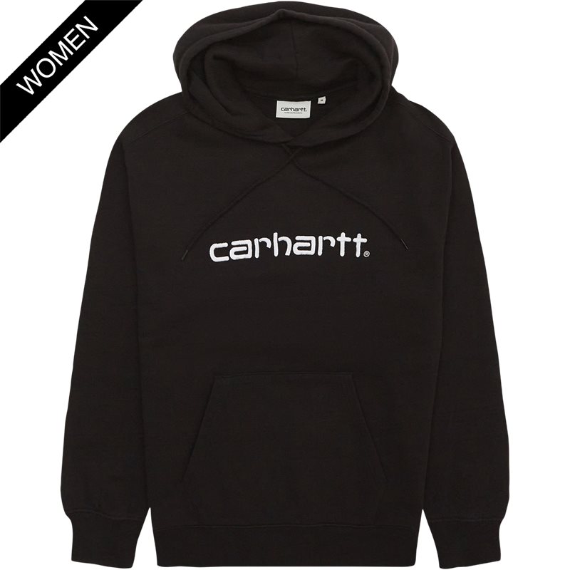 Carhartt Women W Hooded Carhartt Sweatshirt I032695 Black