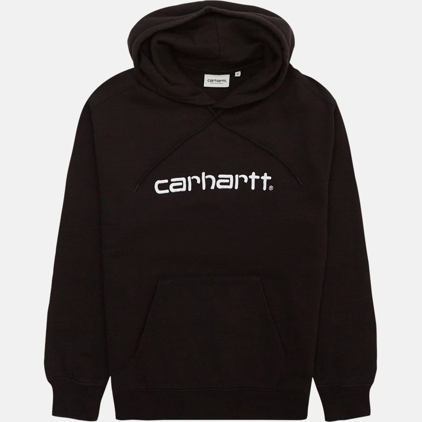 Carhartt WIP Women Sweatshirts W HOODED CARHARTT SWEATSHIRT I032695 BLACK