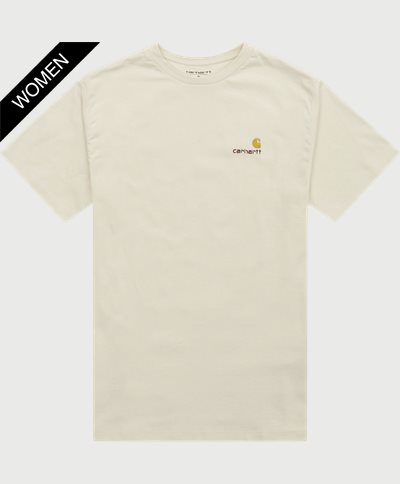 Carhartt WIP Women T-shirts W SS AMERICAN SCRIPT T-SHIRT I032218. Sand