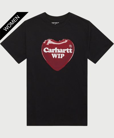 Carhartt WIP Women T-shirts W SS HEART BALLOON T-SHIRT I032367 Sort