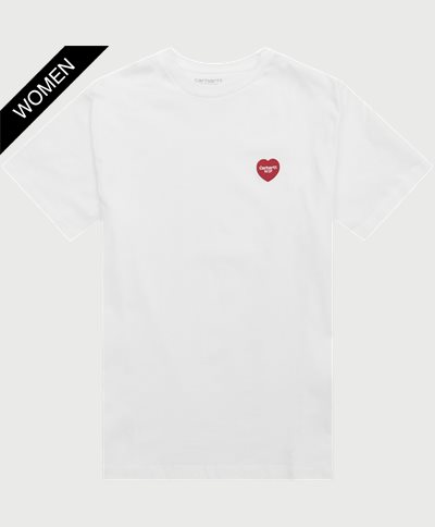 Carhartt WIP Women T-shirts W SS HEART PATCH T-SHIRT I032318 Hvid